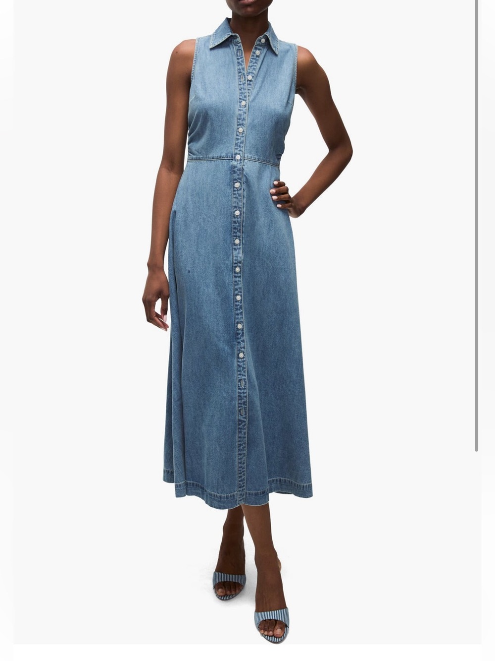 Veronica Beard Fuller sleeveless denim dress